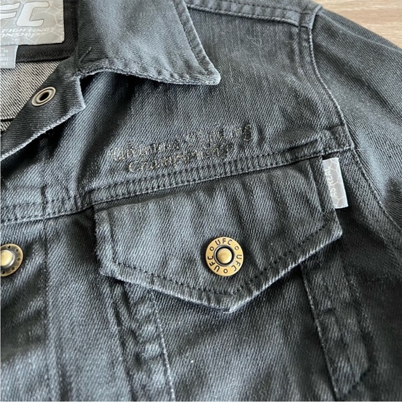 UFC Ultimate Fighting Championship Official Merch Denim Coat Black Medium - Picture 3 of 6